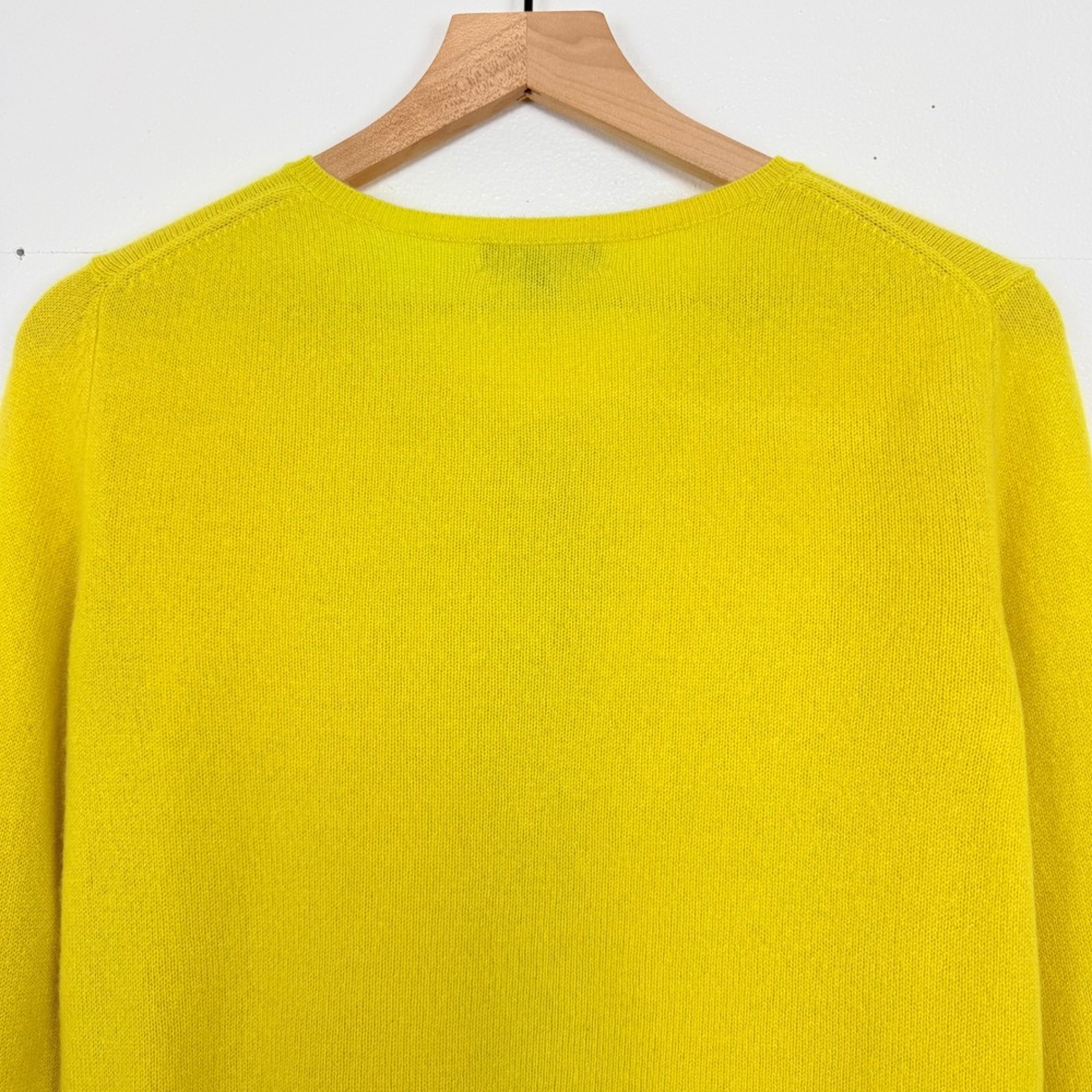 Charter Club Luxury Cashmere Cardigan Sweater Womens S‎ Bright Yellow Spring - Picture 9 of 14